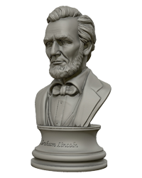 Abraham Lincoln 3D File-Render
